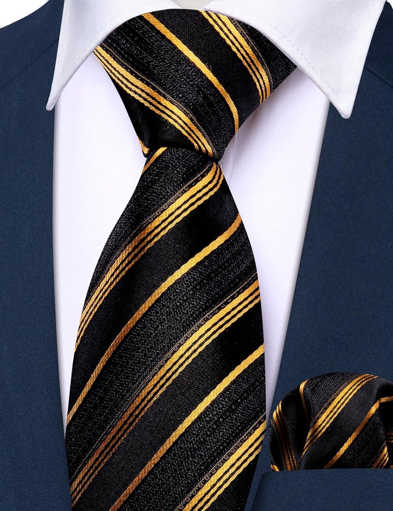 Barry.Wang Store Boys Ties School Pre-Tied Kids Necktie Handkerchief Clip Set Uniforms Child Ties for 8-14 Years Wedding Party - Image 5